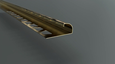 Наружный профиль для керамической плитки ZKRF, нержавеющая сталь полированная