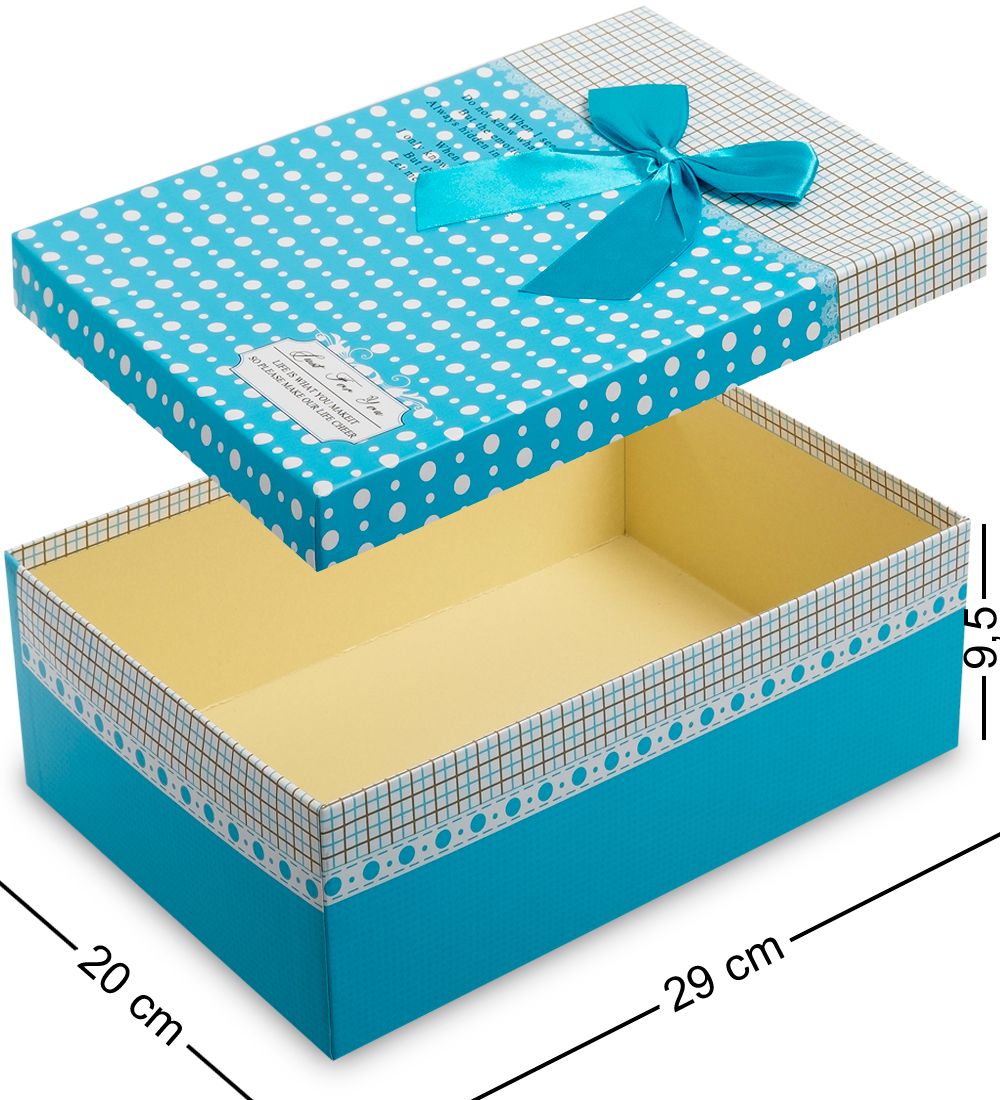 WG-30/3-A Коробка подарочная «Прямоугольник» цв.голубой