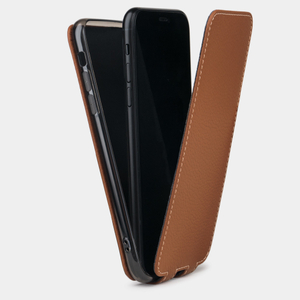 Чехол для iPhone XS Max из натуральной кожи теленка, коричневого цвета