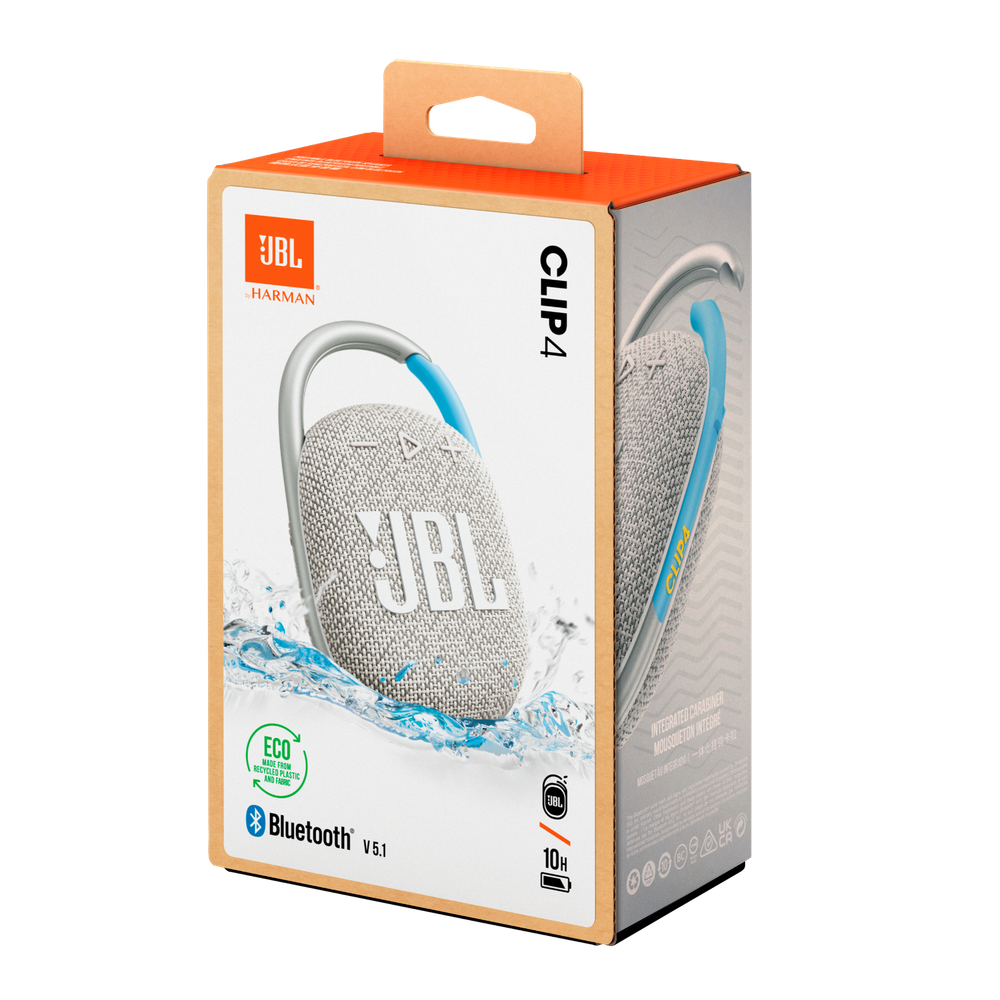 Портативная колонка JBL Clip 4 Eco White - 7