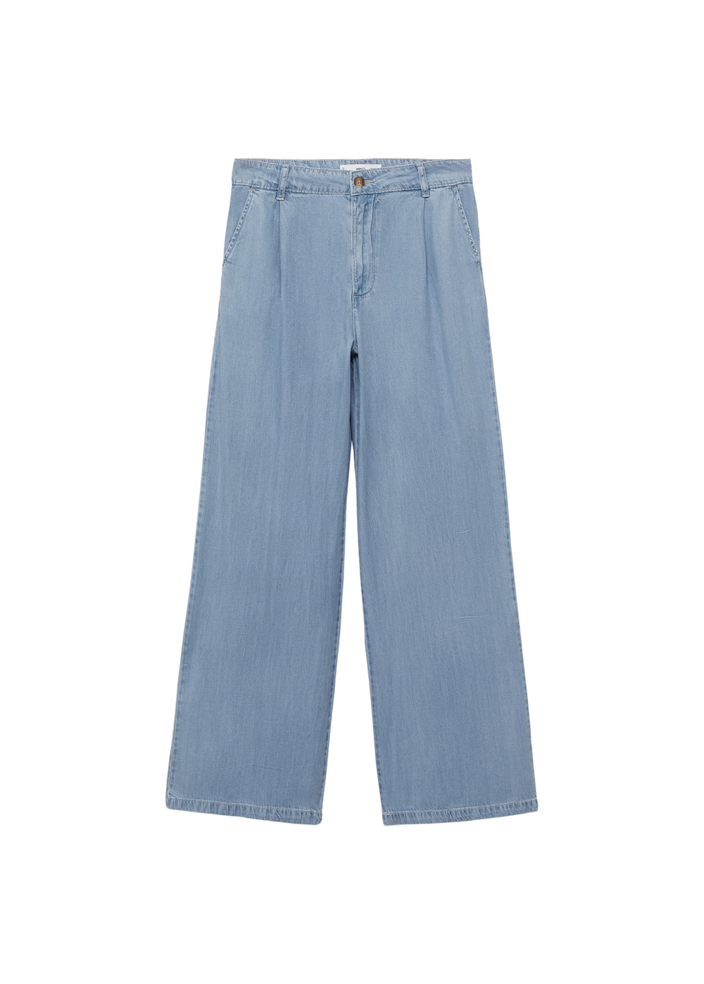 Брюки wideleg из лиоцелла с защипами