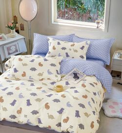 Комплект наволочек 2шт "Динозаврики (компаньон)" 50х70 см Сказка сатин
