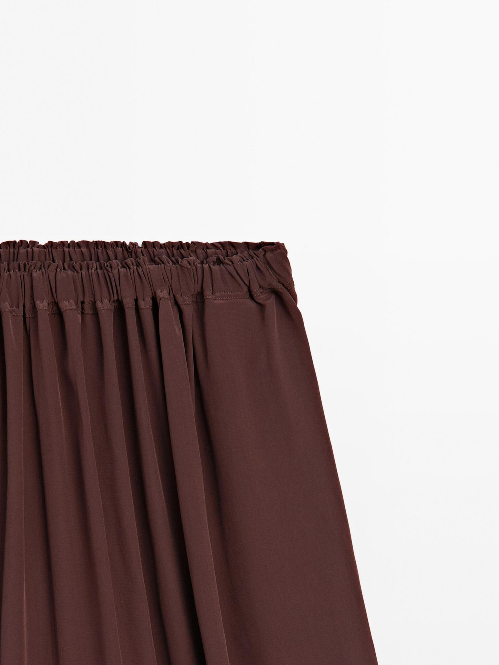 Massimo Dutti Юбка-шорты из струящейся высокотехнологичной ткани, гранатовый