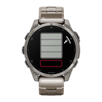 Спортивные часы Garmin fenix 8, 47 мм, AMOLED, сапфир, титановый блочный браслет, силиконовый ремешок цвета чёрный/«серая галька» Безель из титана, AMOLED-дисплей. Титановый блочный браслет с раскладывающейся застёжкой и силиконовый ремешок с классической