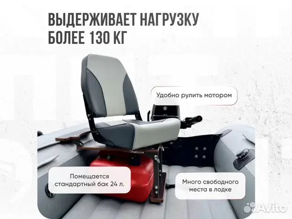 Комплект Мягкое кресло Кокпит c формованным ППУ и рамой с занижением из стали черного цвета, серый/светло-серый/винил