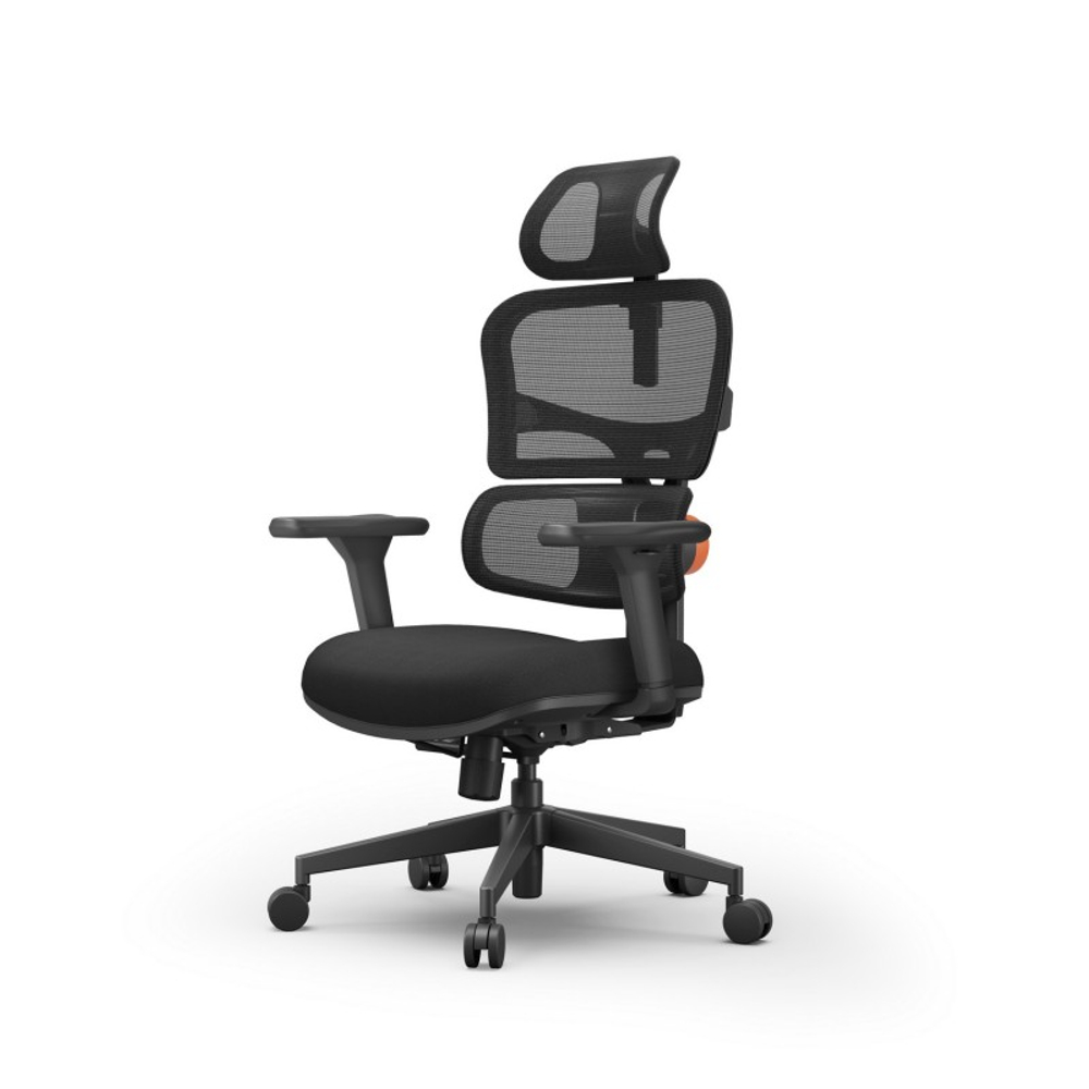 Эргономичное компьютерное кресло FoxGear NETZ модель XO - office edition (FG-NETZ-XO-BK)