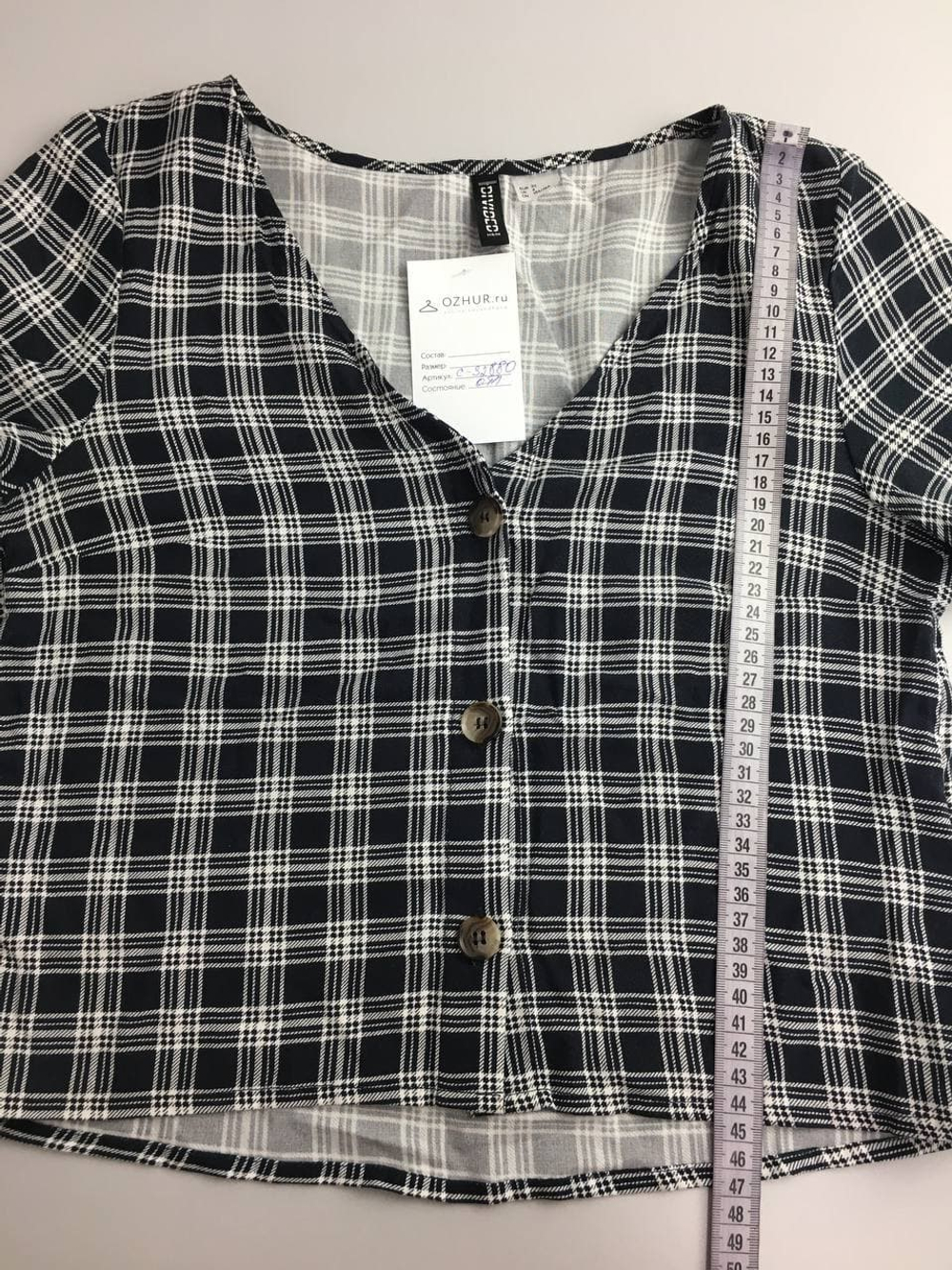 Рубашка H&M укороченная 38 размер