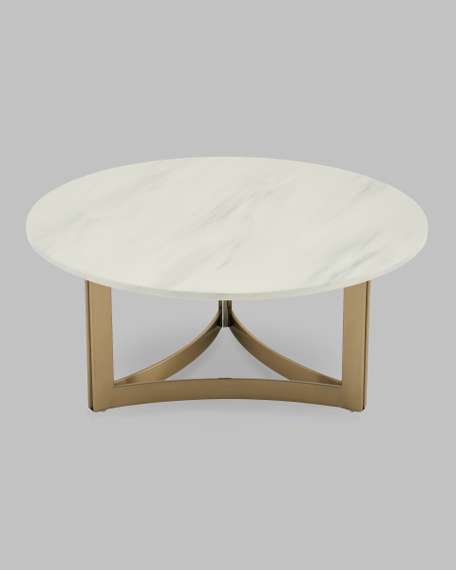 Журнальный столик Кассия 90*90 см светлая керамика