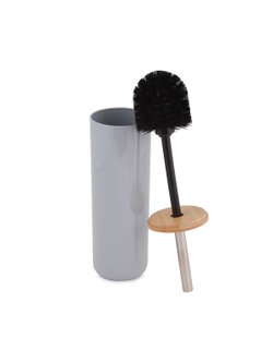 Ёрш туалетный (Бамбук) с подставкой, серый (8066) 92х92х372мм