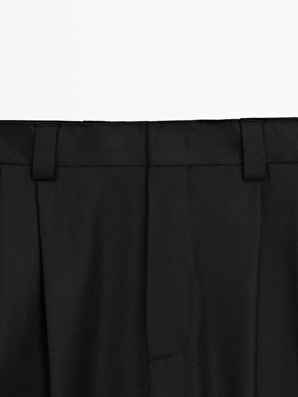 Massimo Dutti Фланелевые брюки из шерсти, черный