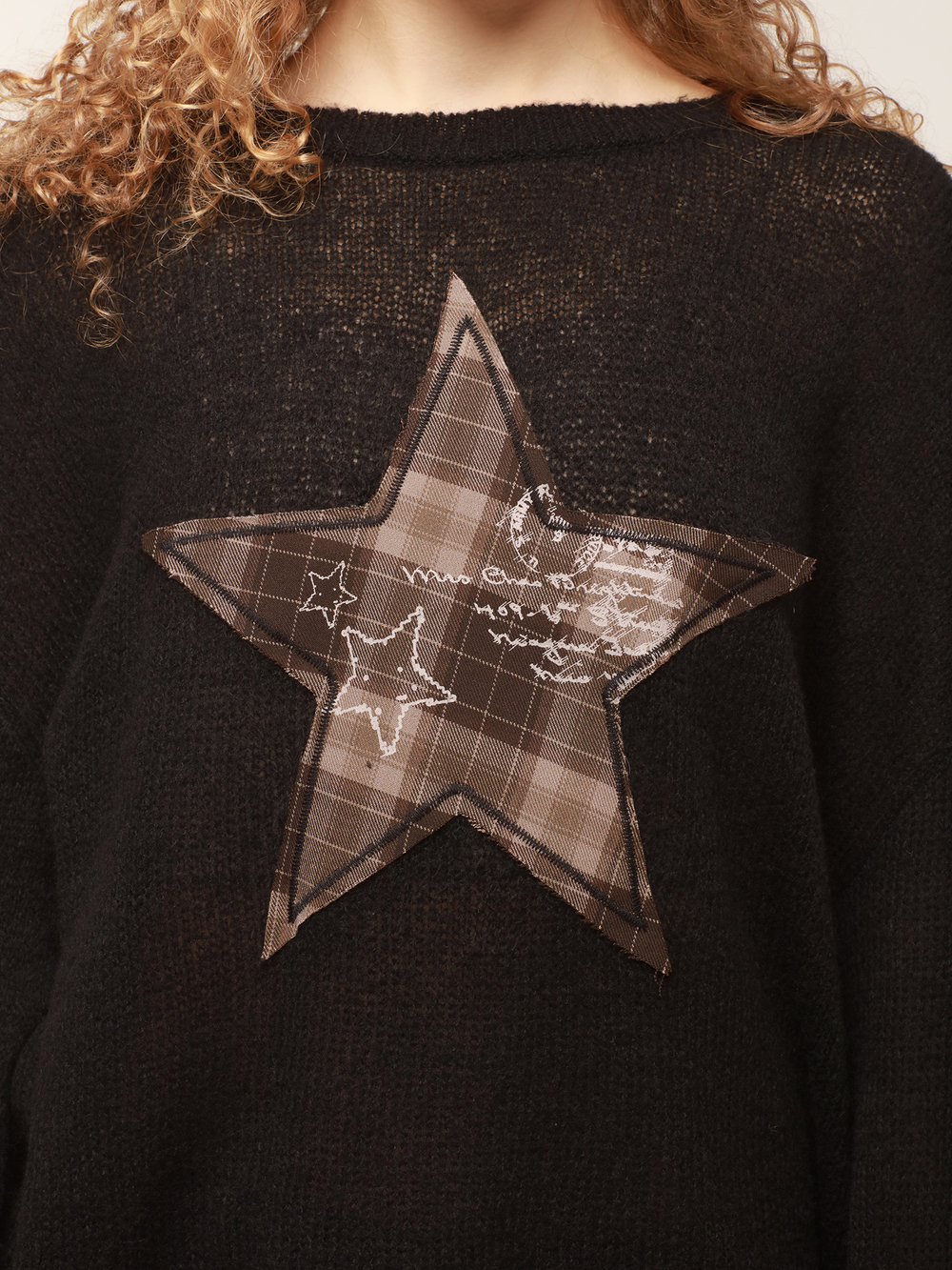 Женский Свитер Brown Plaid Star