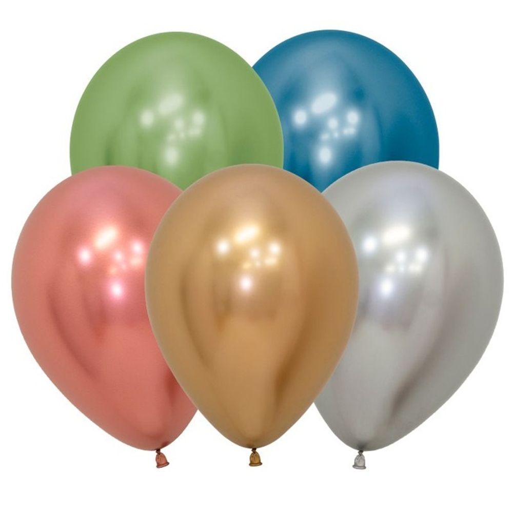 Воздушные шары Sempertex, цвет 900 хром ассорти, 12 шт. размер 12&quot;