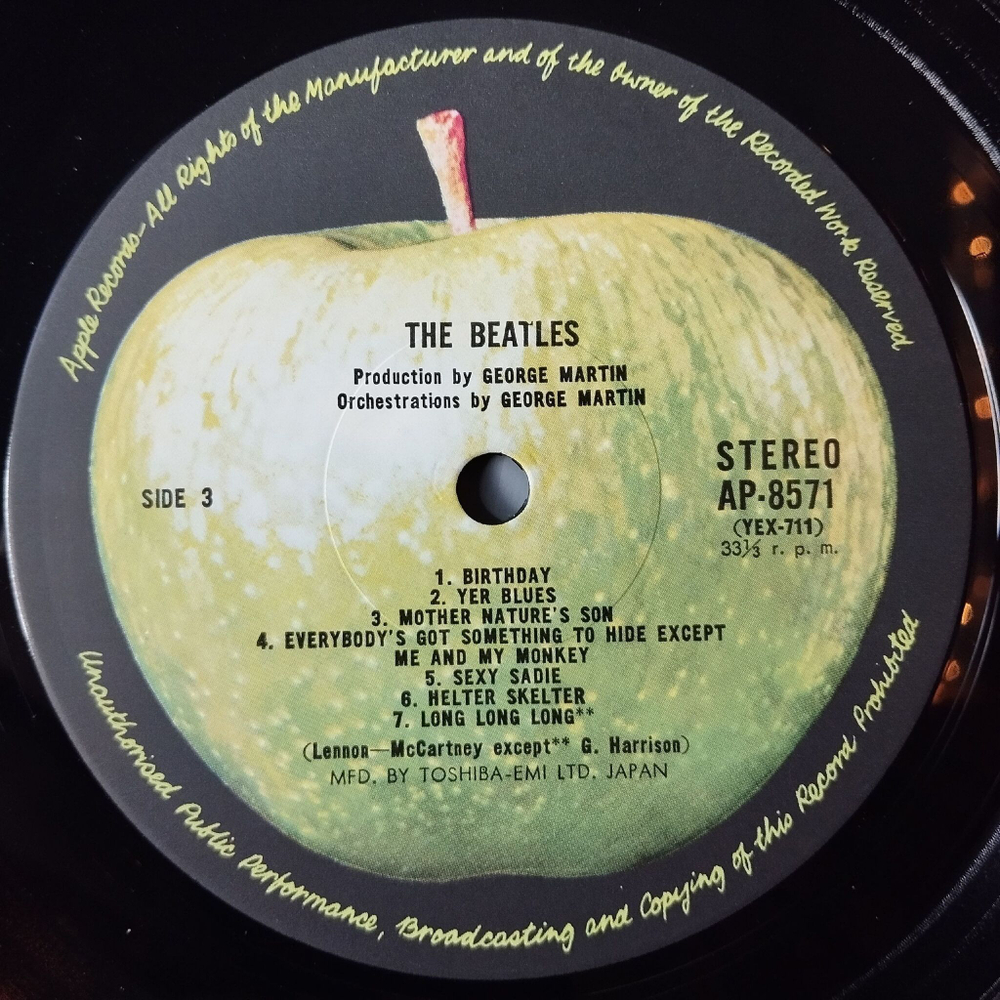 Винтажная виниловая пластинка LP The Beatles White Album Белый Альбом (Japan 1973) (Obi) (4 Photo, Poster) Rocky Raccoon