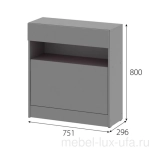 Энни модульная прихожая графит 1,35м