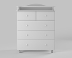 Пеленальный комод Incanto Nuvola Lux 800/5 (откидной столик) цвет белый