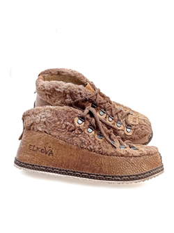 Ботинки из натурального каракуля "In Brown"