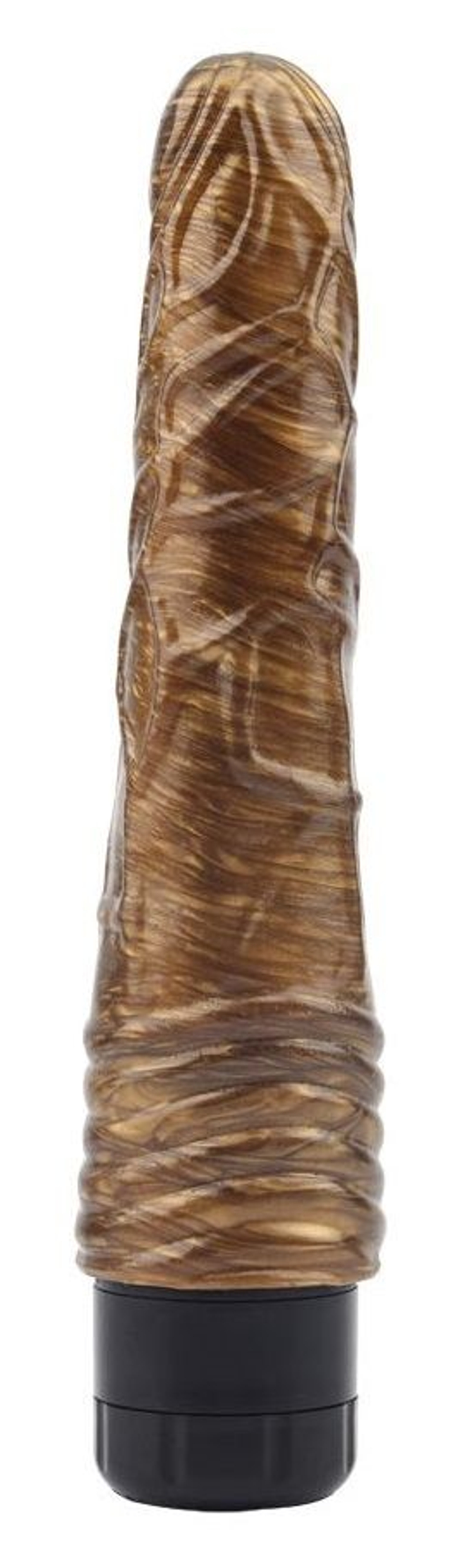 Золотистый вибратор-реалистик Suq Madiq - 22,3 см. (Цвет: золотистый)