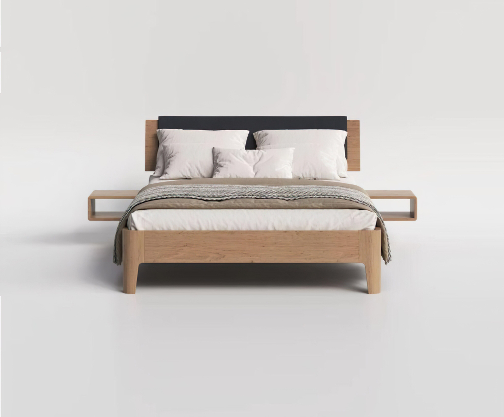 Кровать с тумбами из дуба Lugos'Art modern