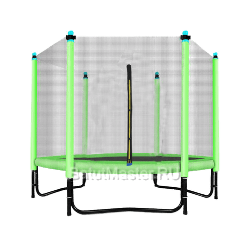 Батут для дачи с сеткой KB-15493, диаметр 5 фт, зеленый B-15721