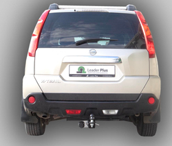 Фаркоп Лидер-плюс для Nissan X-Trail T31 2007-2014 без выреза бампера. Тип шара: E. Нагрузки: 1500/100 кг, (без электрики в комплекте) - N103-E