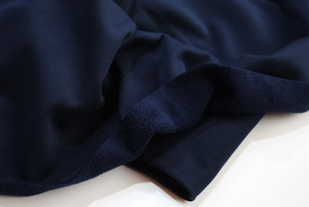 ТЕМНО-СИНИЙ - Кашкорсе с лайкрой, компакт пенье (КРВ605 Елена)