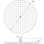 Круглый верхний душ 400 мм Ideal Standard IDEALRAIN A5804A5