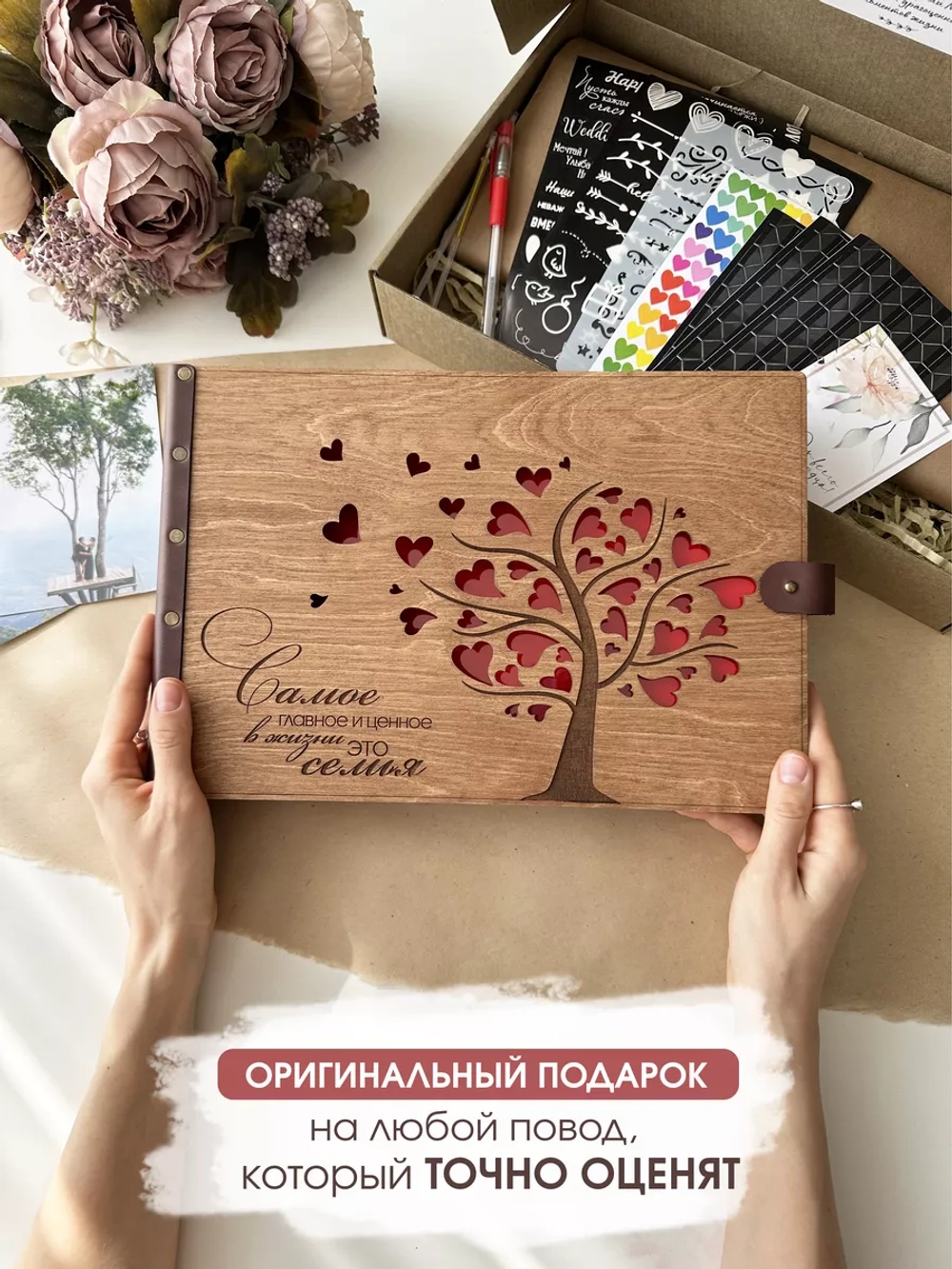 Фотоальбом семейный свадебный на годовщину юбилей