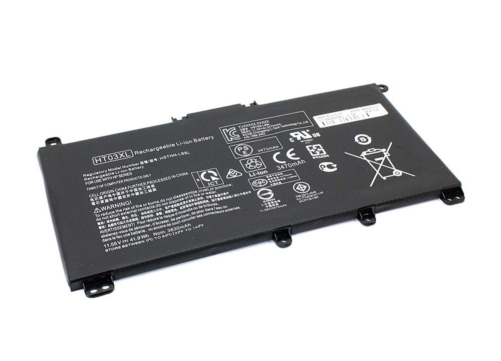Аккумуляторная батарея для ноутбука HP 15-CS 17-BY (HT03XL) 11.4V 3600mAh черная