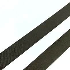 Репсовая лента (сантюр) 25мм, темно-коричневая, Греция