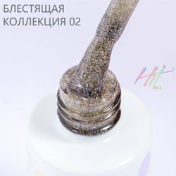 Гель-лак ТМ "HIT gel" №02 Shine Gray, 9 мл