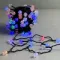 Светодиодная гирлянда шарики Пузырьки 10 м., 220V., 100 RGB LED ламп 23 мм., коннектор, черный ПВХ, LTC (PCS-100B-RGB)