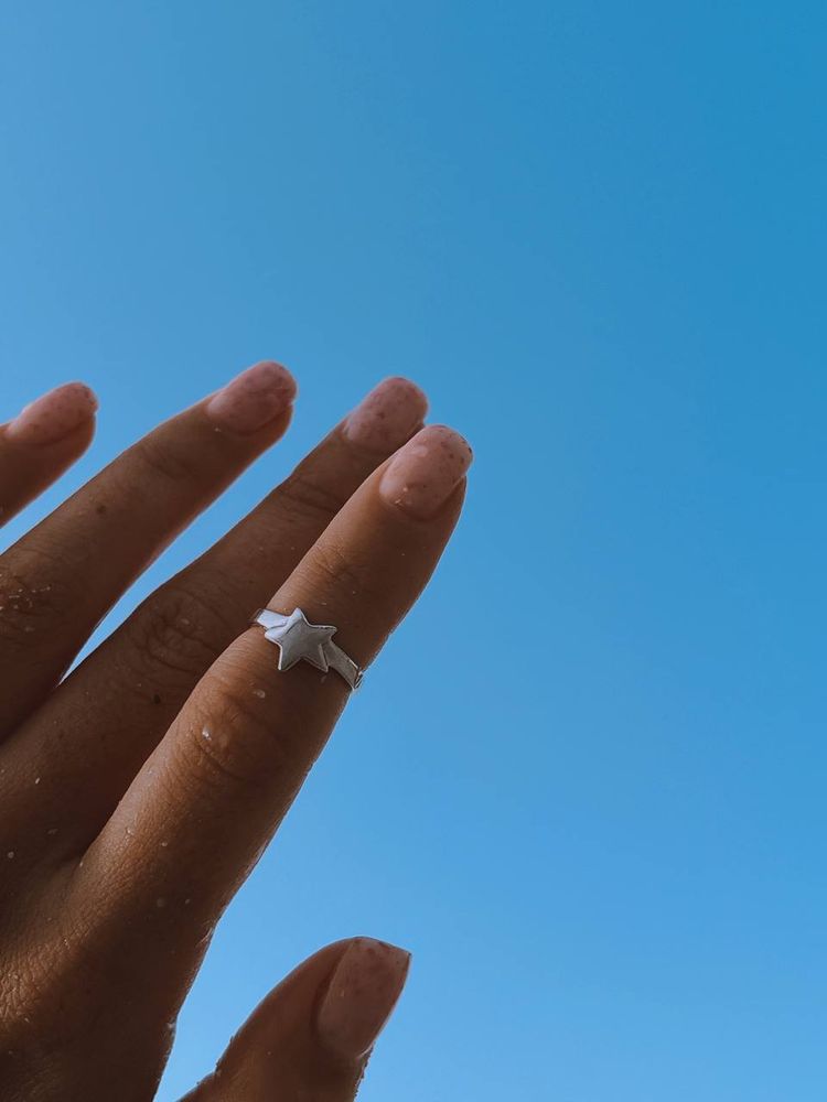 Серебряное кольцо на верхнюю фалангу "Star"