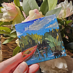 Магнит на холодильник с авторской росписью "В зарослях"