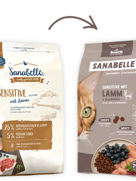 Bosch Sanabelle Sensitive Сухой корм для кошек с чувствительным пищеварением Ягненок 8 кг