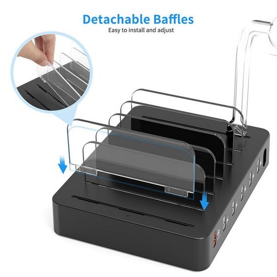 Зарядная станция 6-Port USB Desktop Charger Station (Q3008) Black