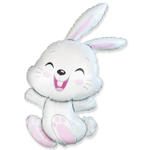 Шар Фольгированный Зайка веселый (Белый)