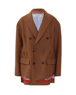 UNDERCOVER ЖАКЕТ КОМБИНИРОВАННЫЙ КОРИЧНЕВЫЙ