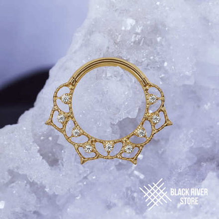 Кликер Celestial Crystal PVD Yellow 1.2мм