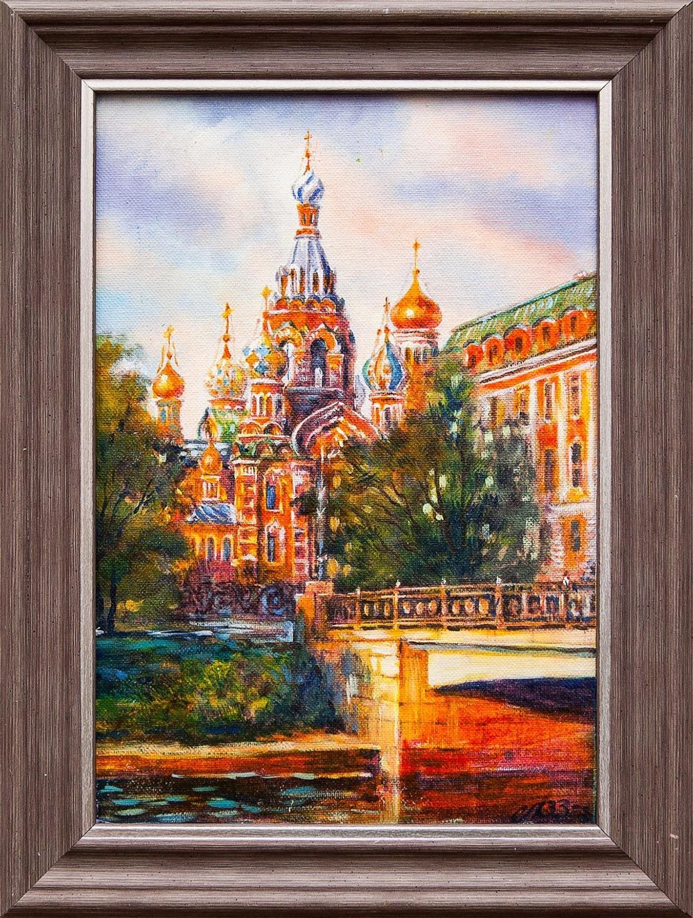 Картина маслом "Собор Воскресения Христова" Леонтьев