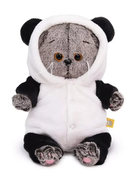 Мягкая игрушка Кот Басик Беби в комбинезоне Панда 20 см