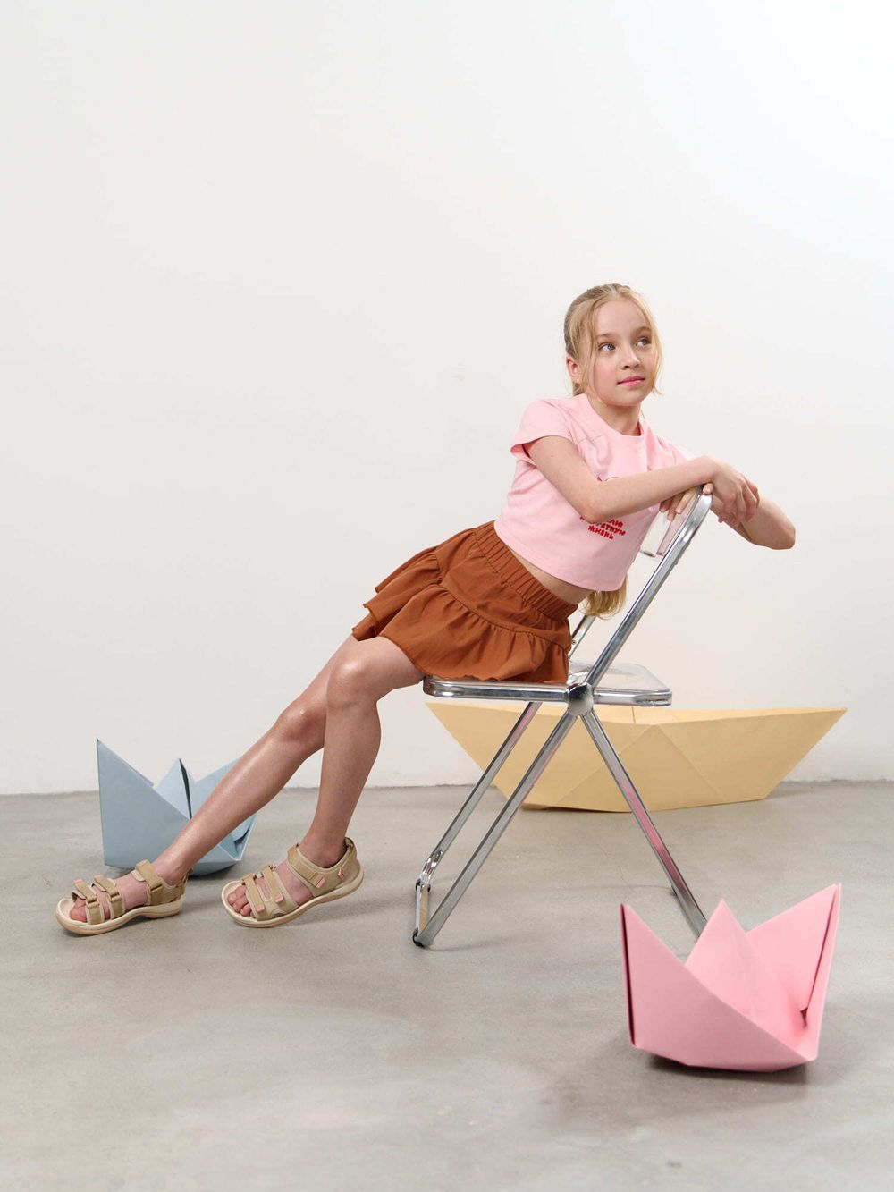 Сандалии "Беж" на липучке