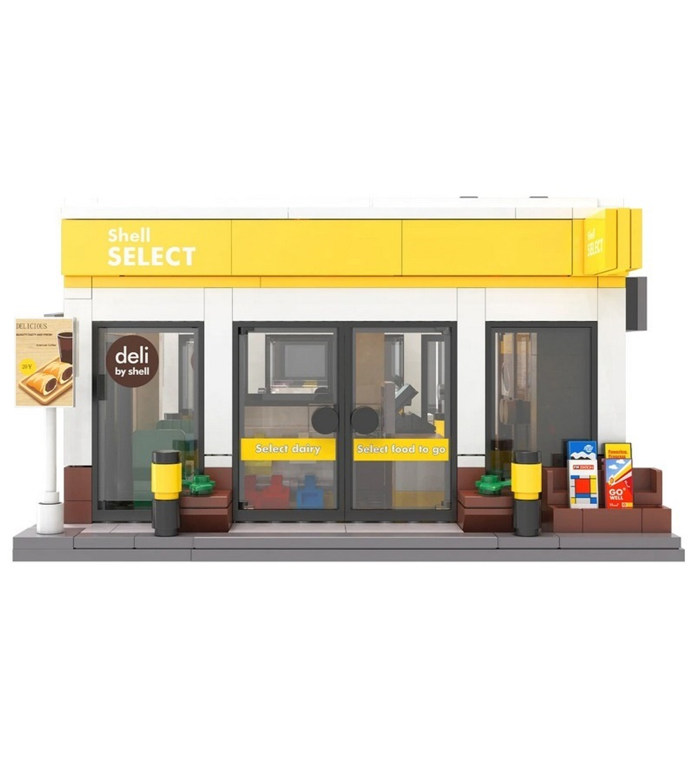 Конструктор CaDA минимаркет Shell Select (303 детали)