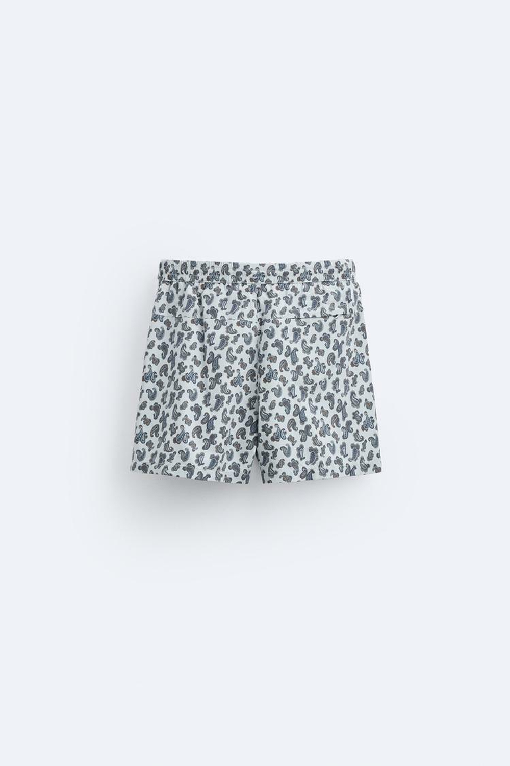 ZARA ПЛАВКИ С ПРИНТОМ ПЕЙСЛИ, НЕБЕСНО-ГОЛУБОЙ