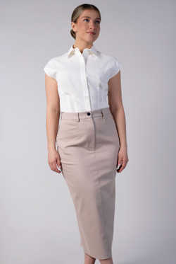 Юбка женская 4336АП, бежевый #429Беб014336АП