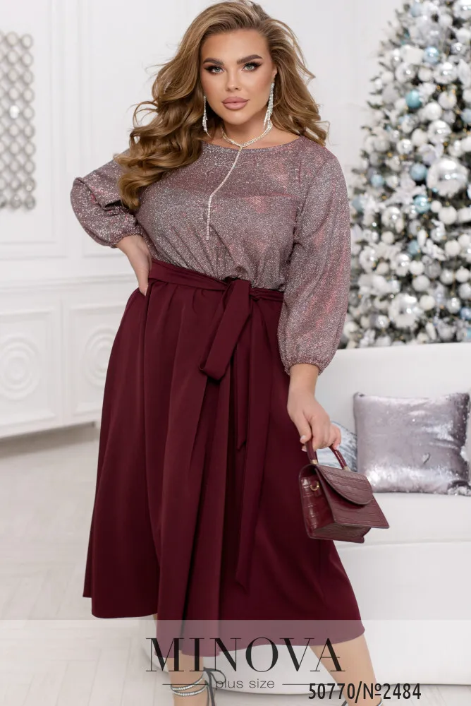 Платье 2484-бордо Minova