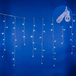 ULD-B12006-195-TTK WHITE IP44 Бахрома светодиодная с эффектом мерцания. 12м. Соединяемая. 195 светодиодов. Белый свет. Провод прозрачный. ТМ Uniel