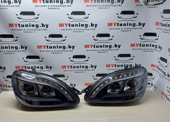 Передние фары daylight black для Mercedes S W220