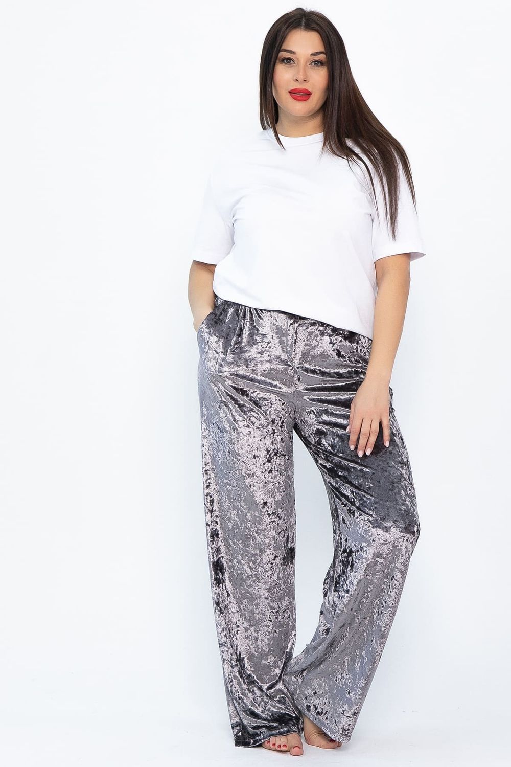 Брюки Таинственное очарование (серо-бежевые) Б14682-25М LT Collection