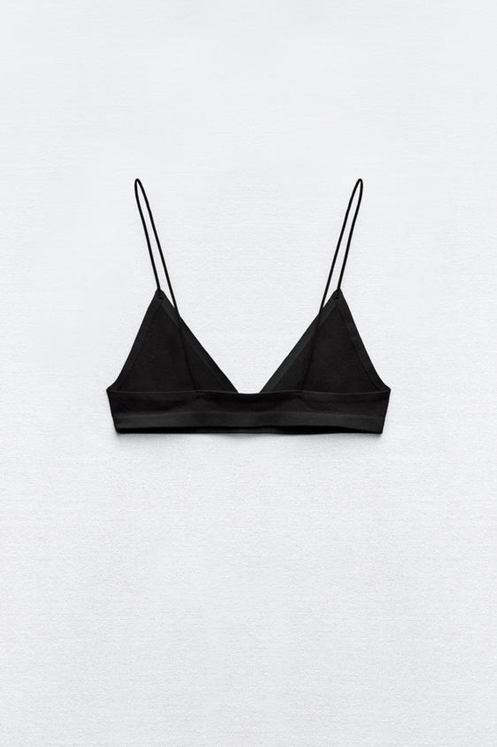 ZARA БЮСТГАЛЬТЕР SEAMLESS С БРЕТЕЛЯМИ, ЧЕРНЫЙ