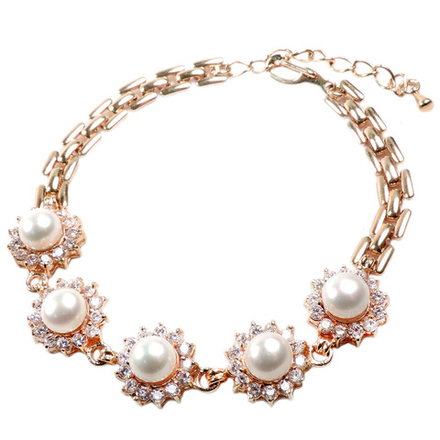 Браслет "Диана" жемчуг, фианит